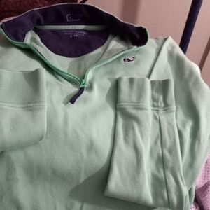 Vineyard Vines Green Quarter-Zip Pullover